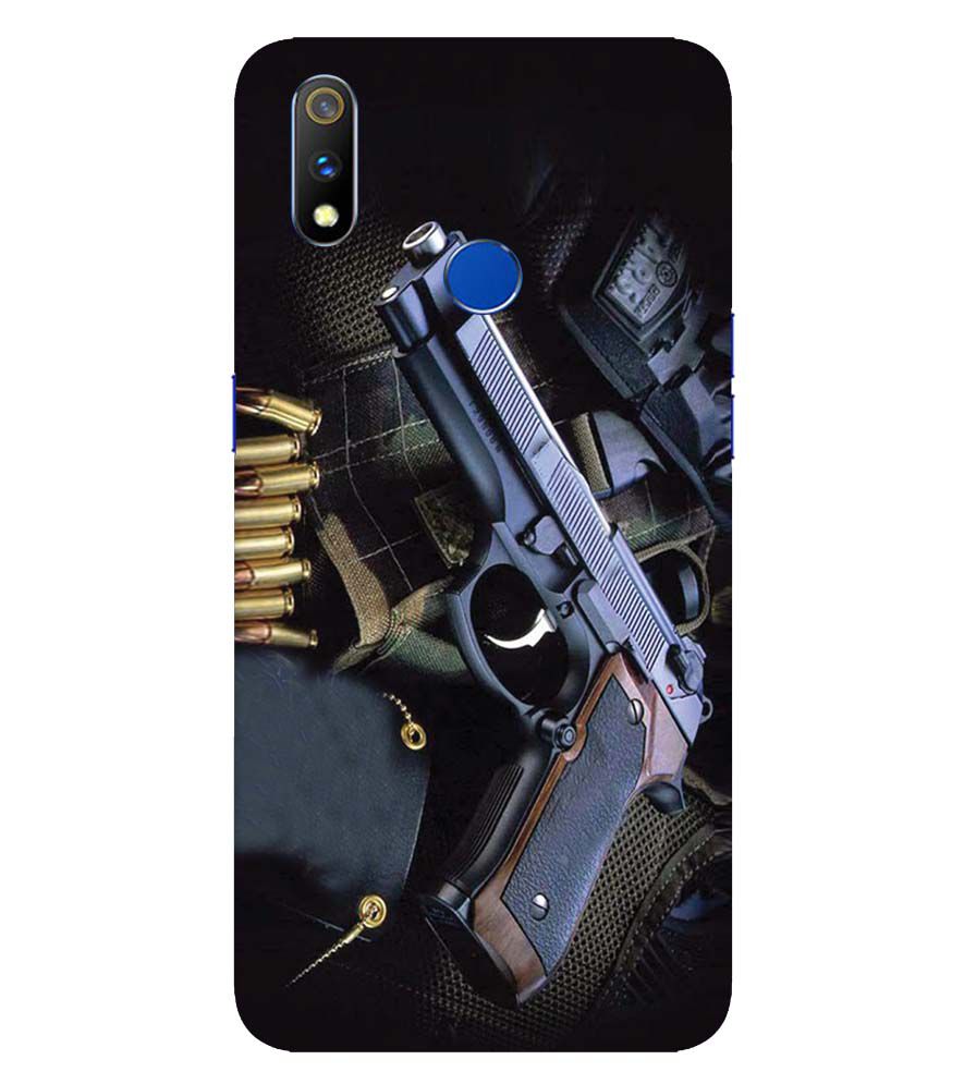 D1624-Guns And Bullets Back Cover for  Realme X Lite