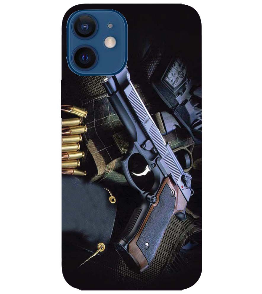 D1624-Guns And Bullets Back Cover for Apple iPhone 12 Mini