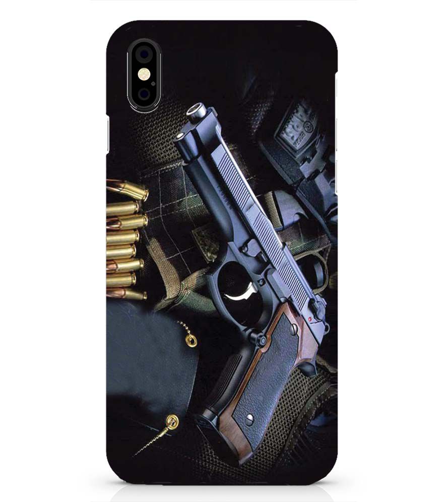 D1624-Guns And Bullets Back Cover for Apple iPhone X