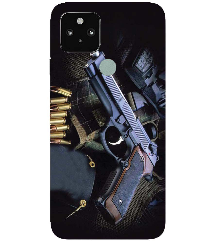 D1624-Guns And Bullets Back Cover for Google Pixel 5