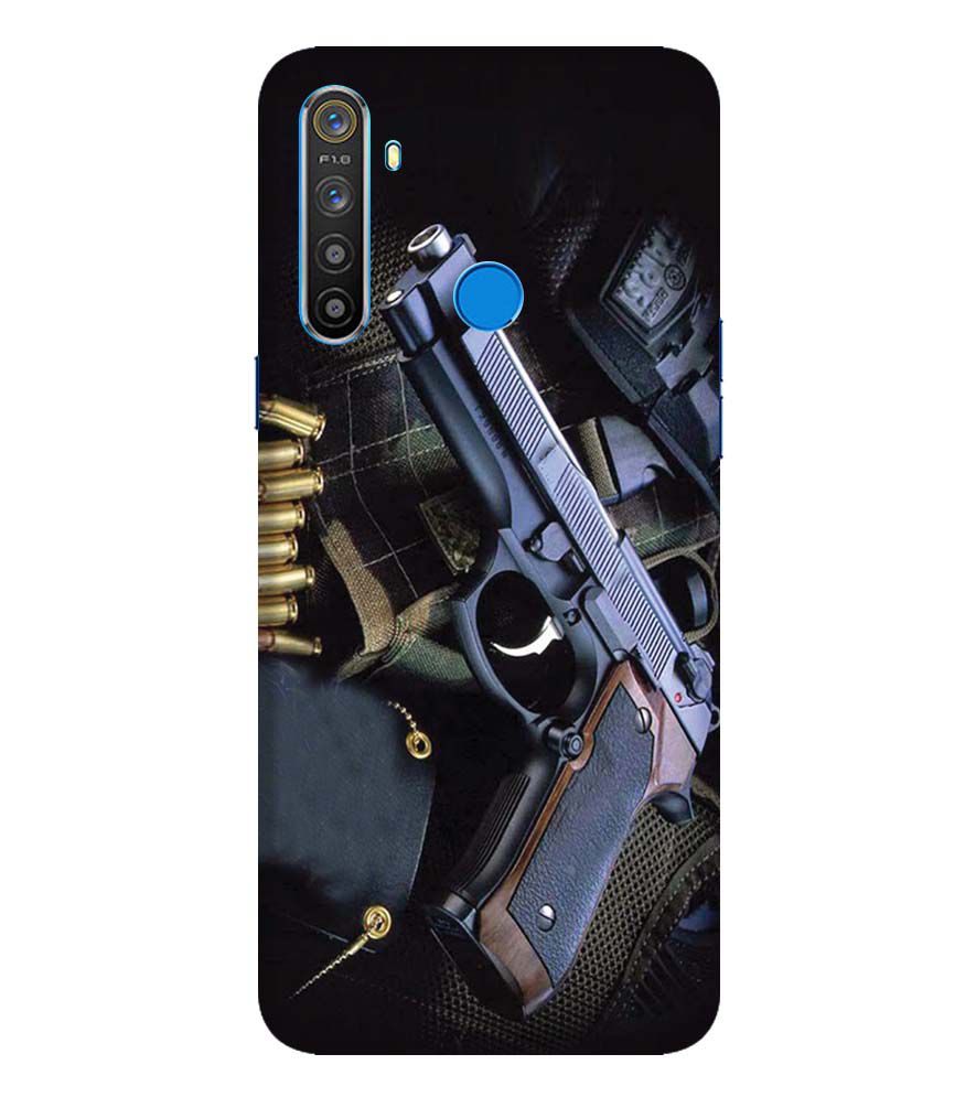 D1624-Guns And Bullets Back Cover for Realme 5