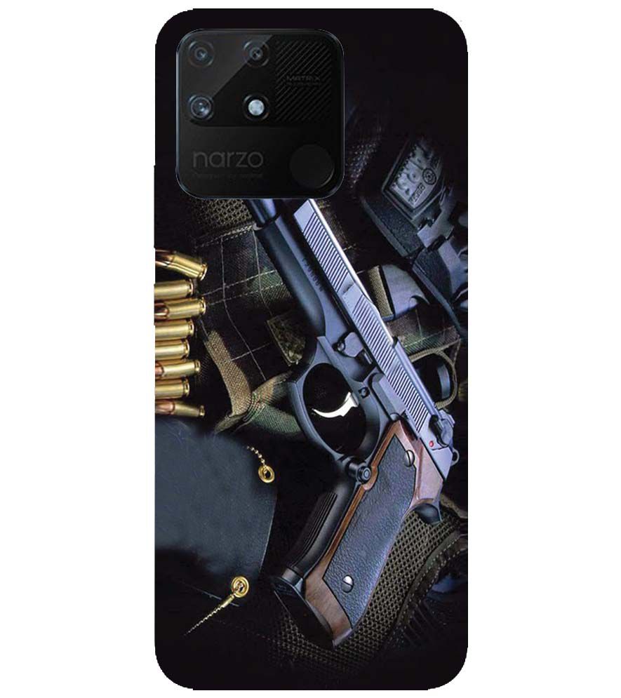 D1624-Guns And Bullets Back Cover for Realme Narzo 50A