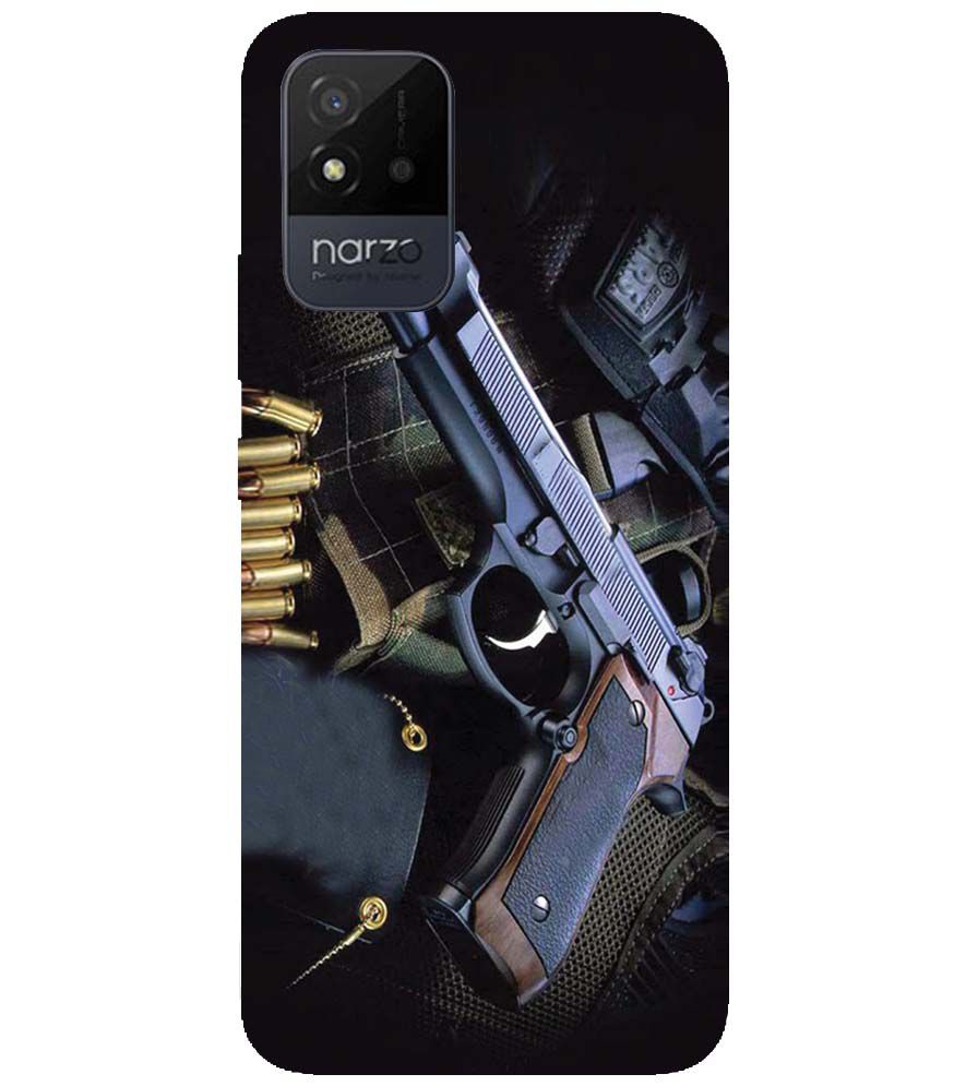 D1624-Guns And Bullets Back Cover for Realme Narzo 50i