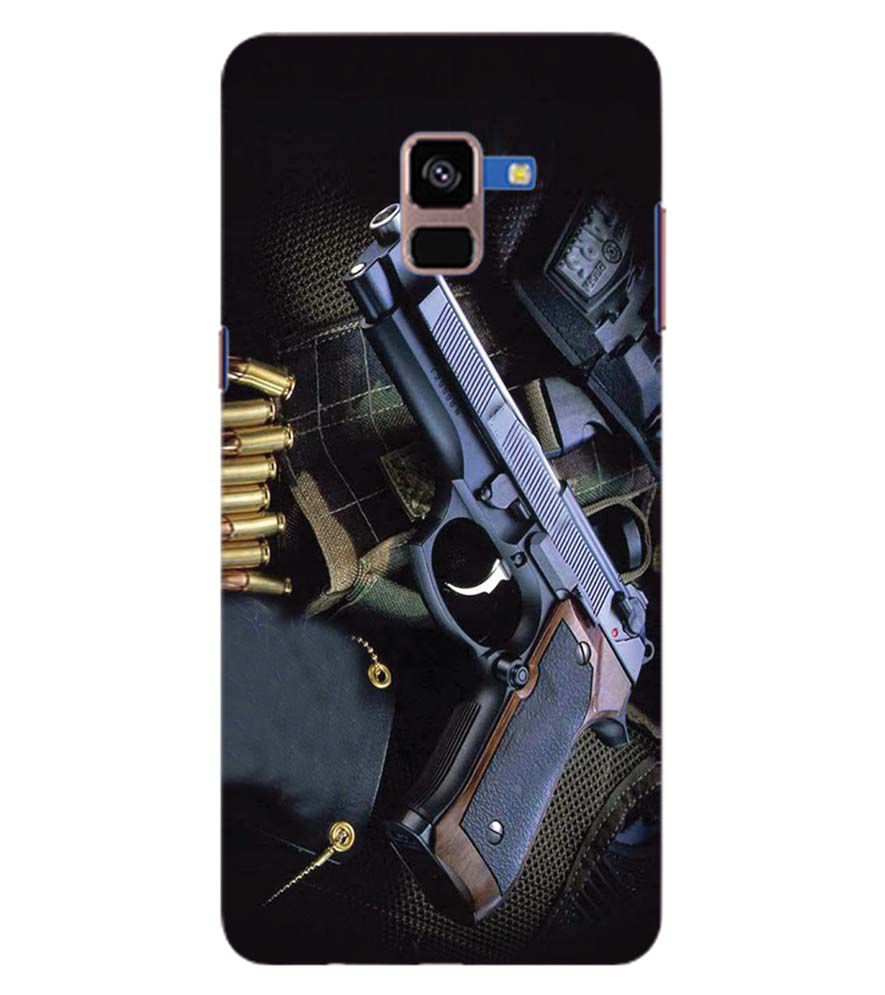 D1624-Guns And Bullets Back Cover for Samsung Galaxy A8 Plus