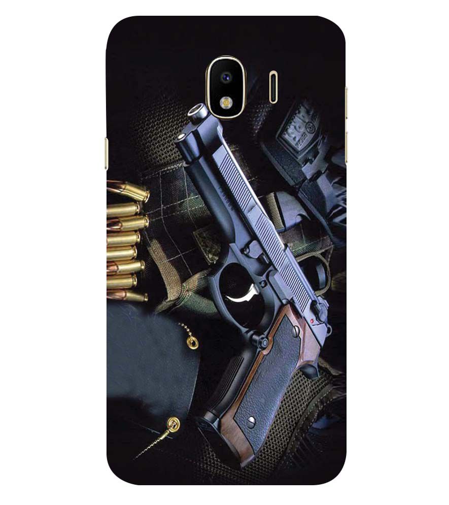 D1624-Guns And Bullets Back Cover for Samsung Galaxy J4 (2018)