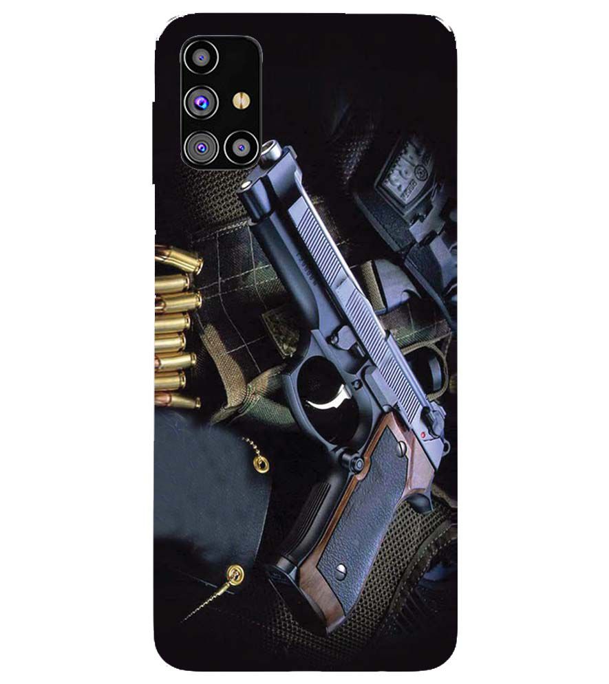 D1624-Guns And Bullets Back Cover for Samsung Galaxy M31s