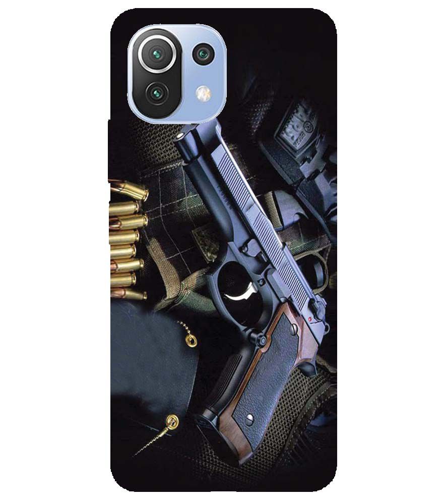 D1624-Guns And Bullets Back Cover for Xiaomi Mi 11 Lite