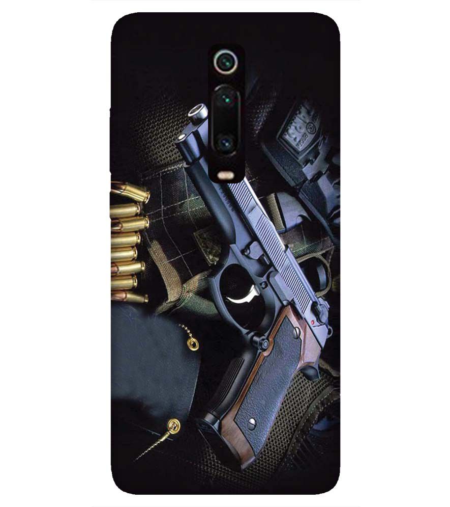 D1624-Guns And Bullets Back Cover for Xiaomi Redmi K20 and K20 Pro