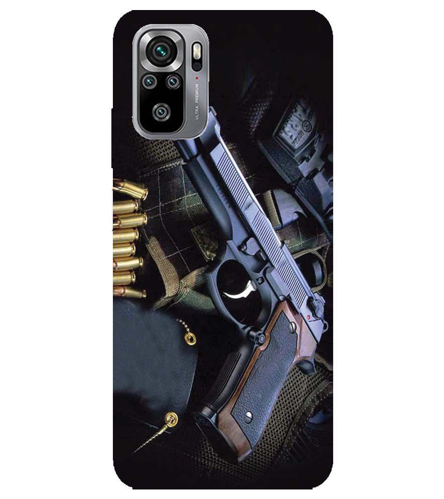 D1624-Guns And Bullets Back Cover for Xiaomi Redmi Note 10