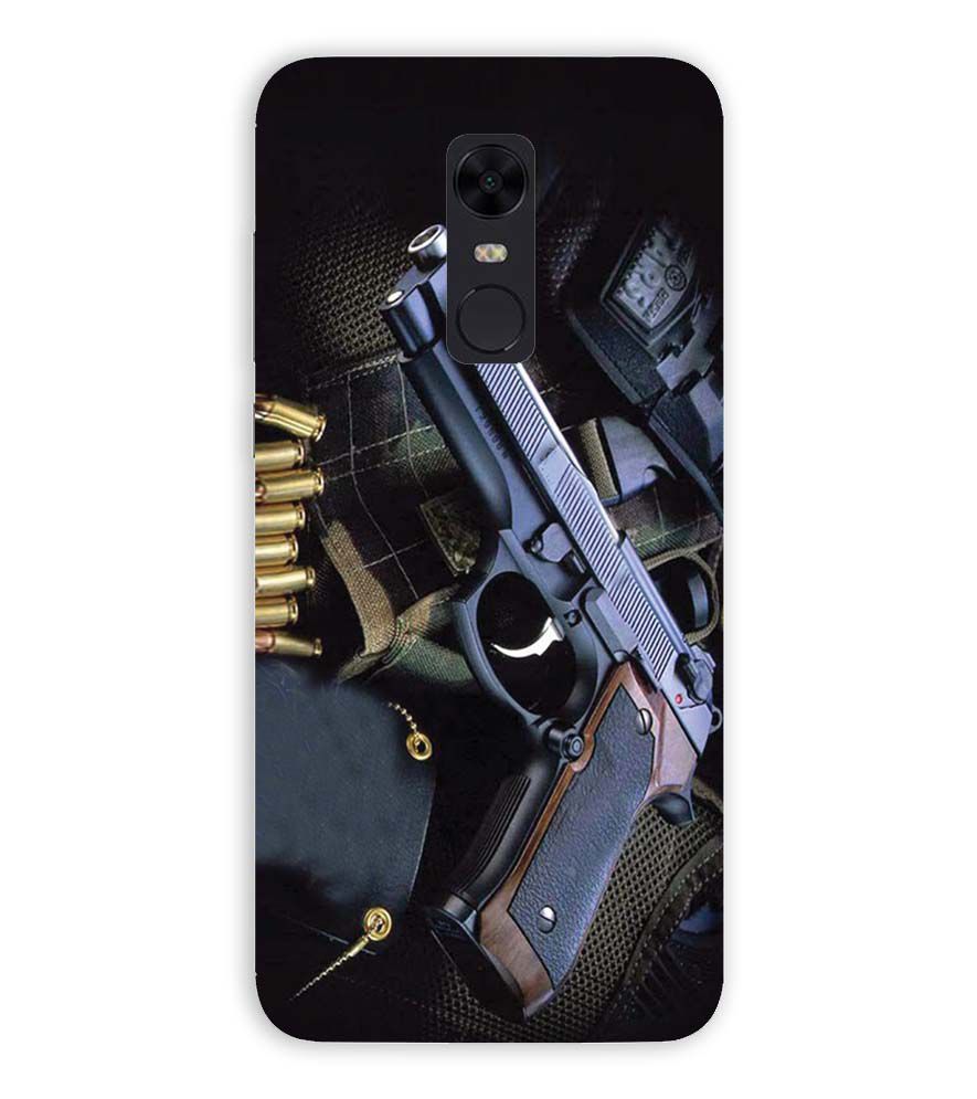 D1624-Guns And Bullets Back Cover for Xiaomi Redmi Note 5