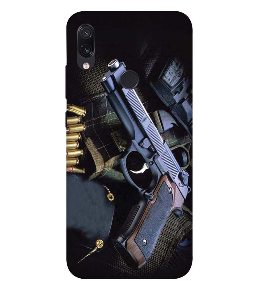 D1624-Guns And Bullets Back Cover for Xiaomi Redmi Note 7S