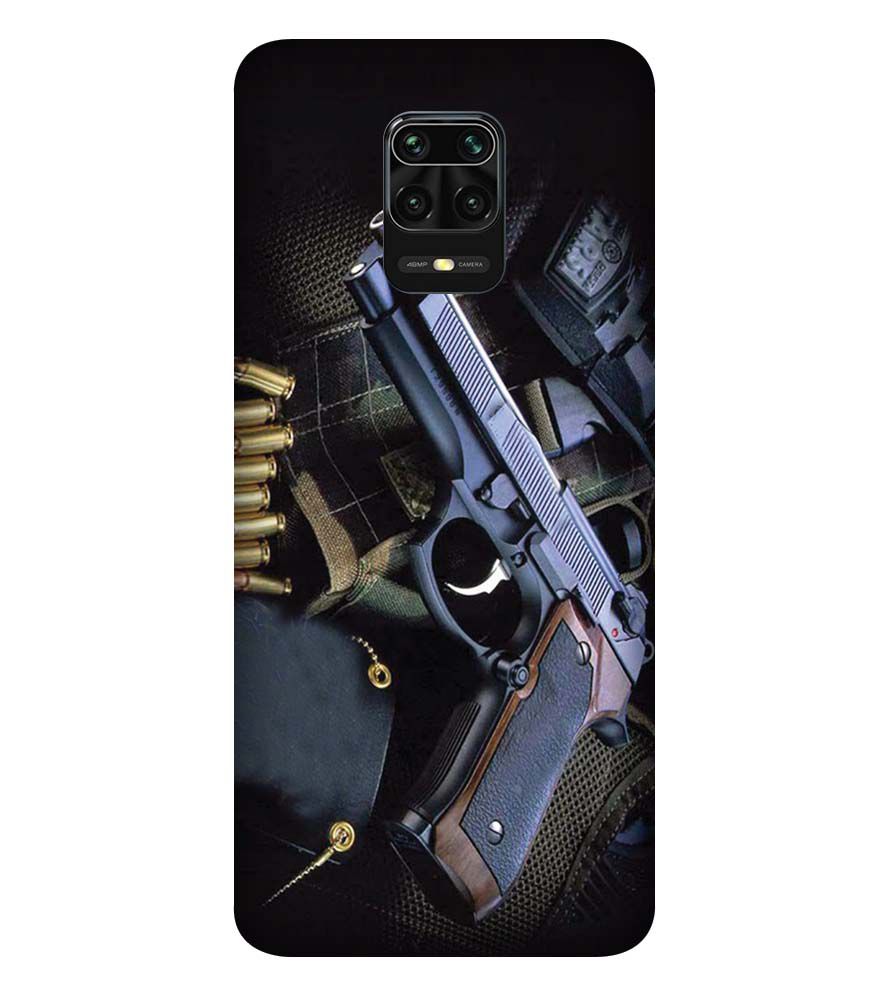 D1624-Guns And Bullets Back Cover for Xiaomi Redmi Note 9S