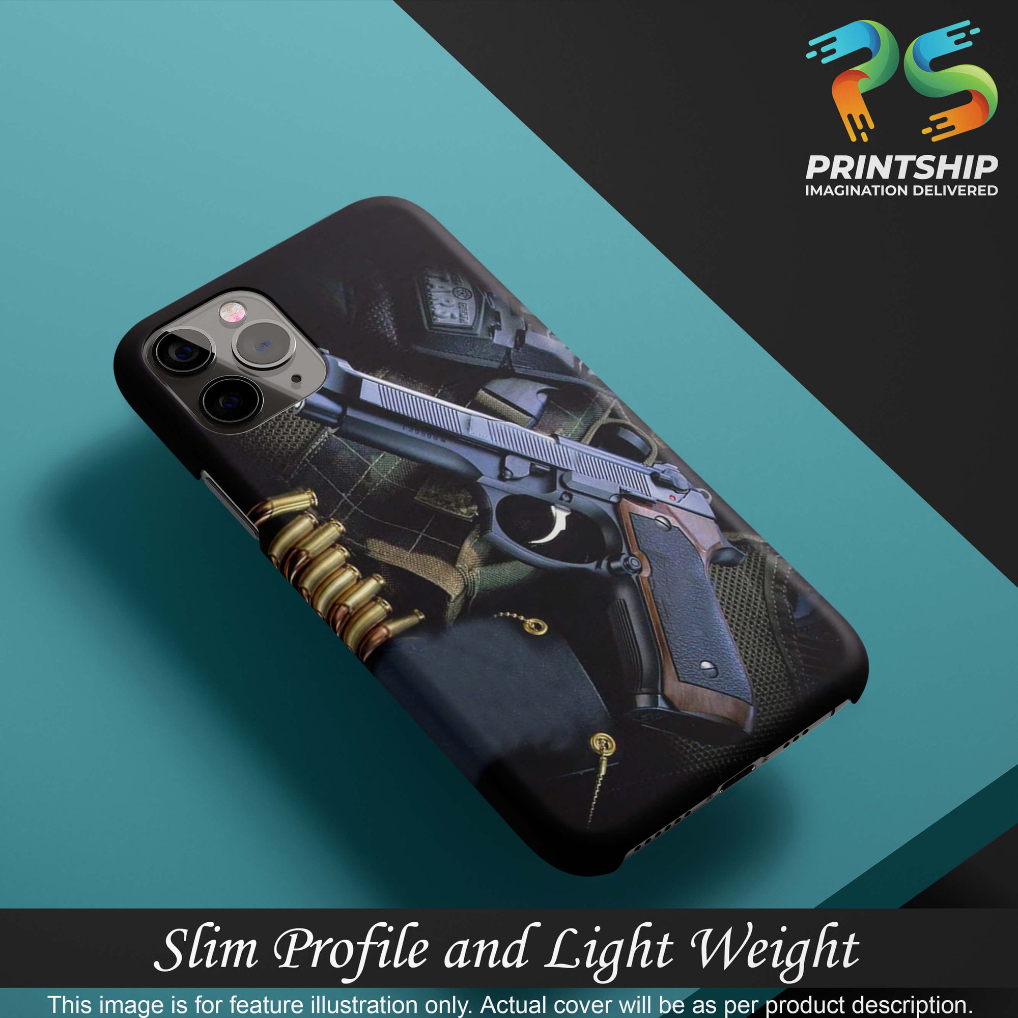 D1624-Guns And Bullets Back Cover for Realme 7 Pro-Image4