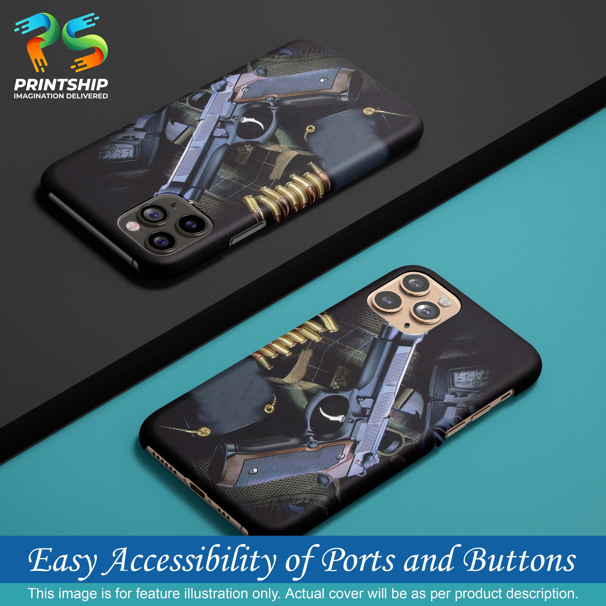 D1624-Guns And Bullets Back Cover for Realme C11-Image5