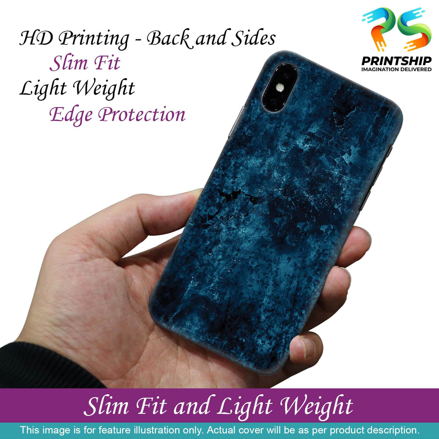 D1896-Deep Blues Back Cover for Realme Narzo 10A