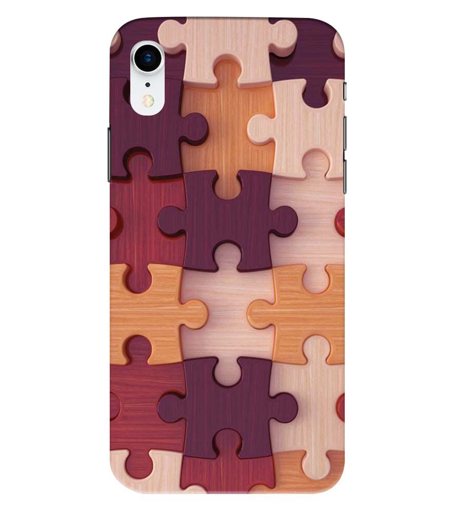 D2046-Wooden Jigsaw Back Cover for Apple iPhone XR