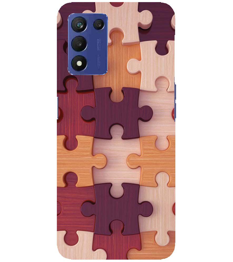 D2046-Wooden Jigsaw Back Cover for Realme 9 5G Speed