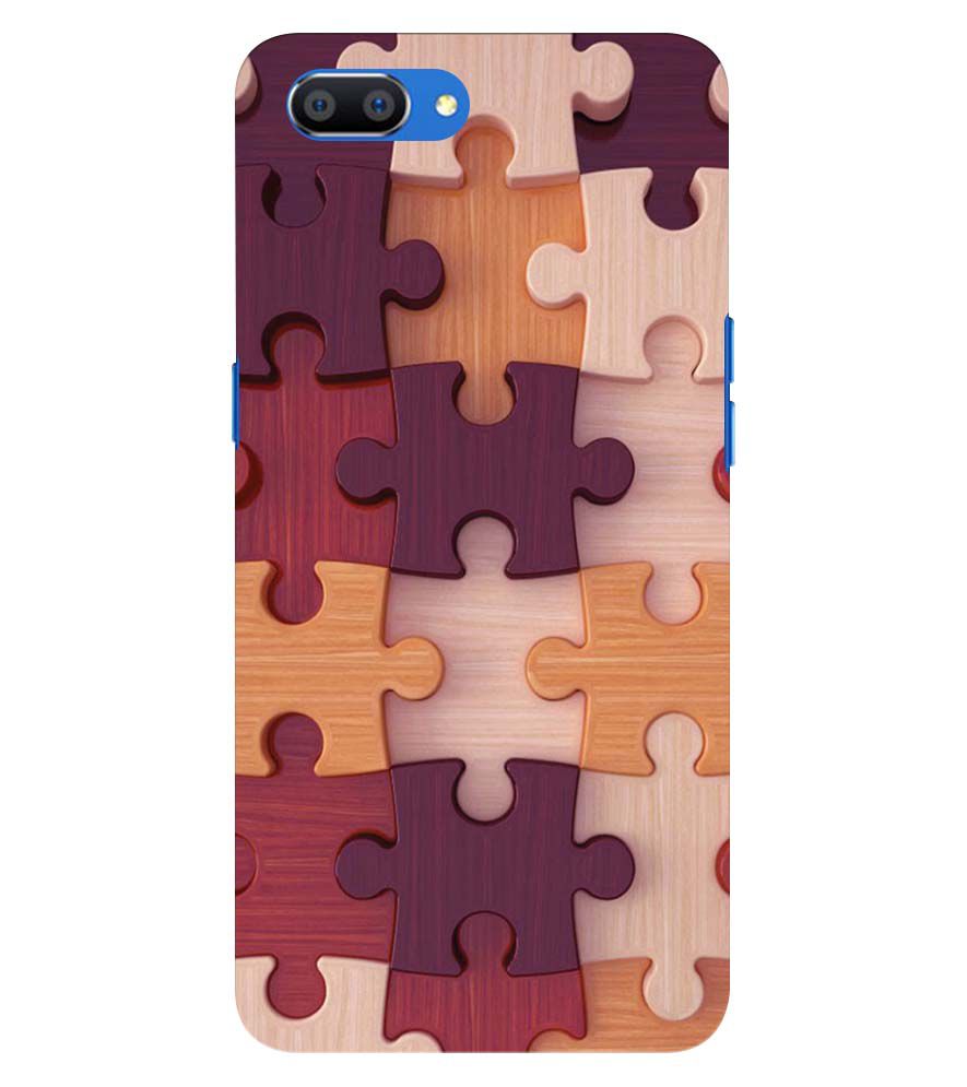 D2046-Wooden Jigsaw Back Cover for Oppo Realme C1