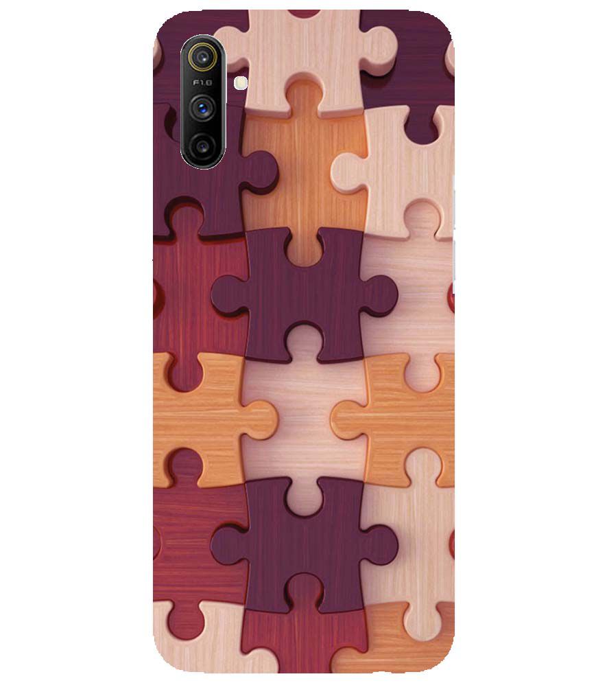 D2046-Wooden Jigsaw Back Cover for Realme Narzo 10A