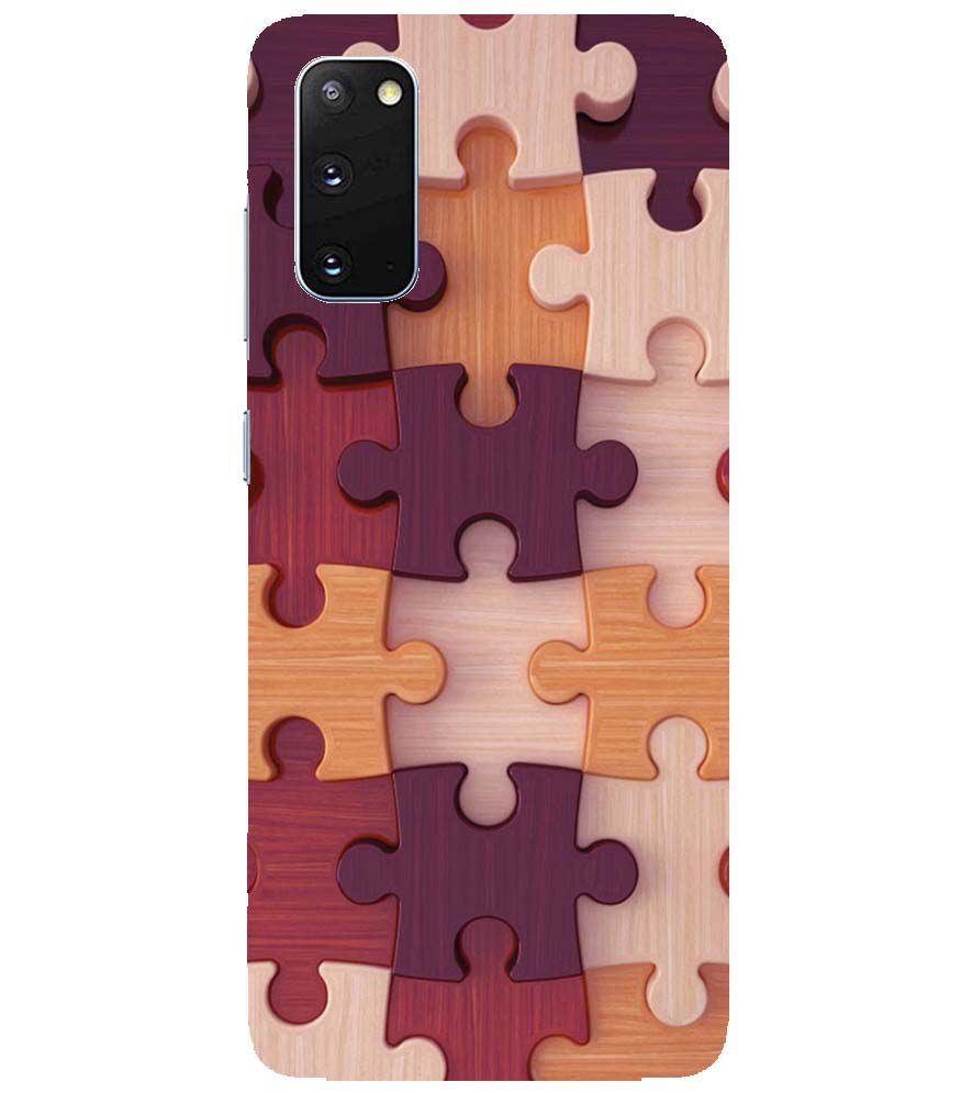 D2046-Wooden Jigsaw Back Cover for Samsung Galaxy S20 5G