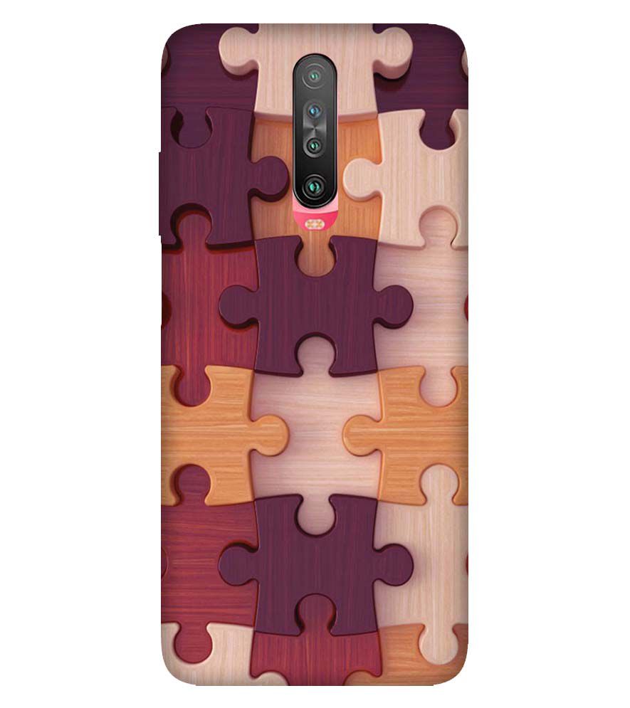 D2046-Wooden Jigsaw Back Cover for Xiaomi Poco X2