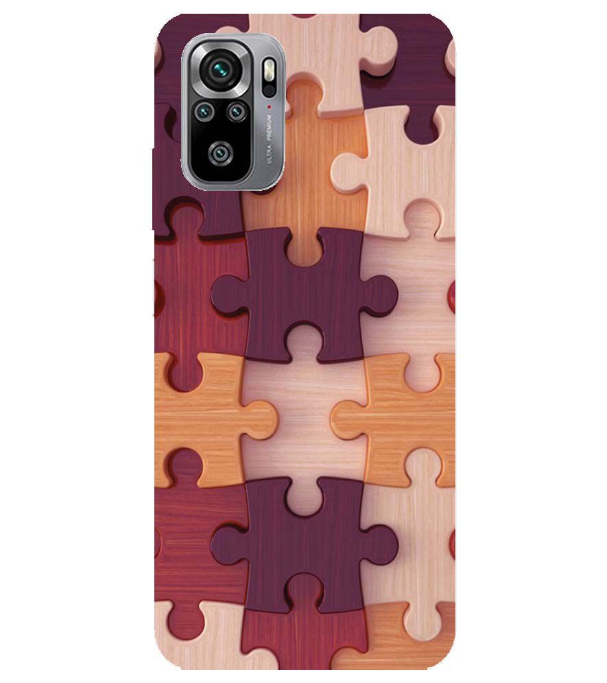 D2046-Wooden Jigsaw Back Cover for Xiaomi Redmi Note 10