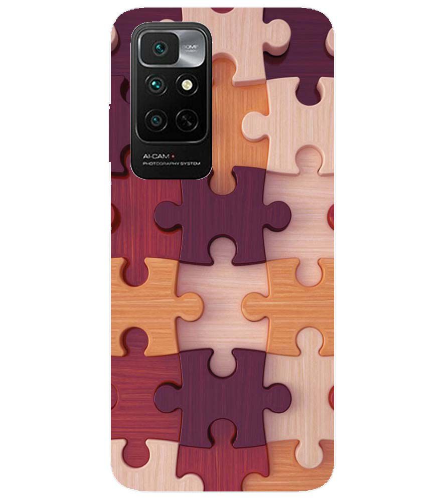 D2046-Wooden Jigsaw Back Cover for Xiaomi Redmi Note 11 4G