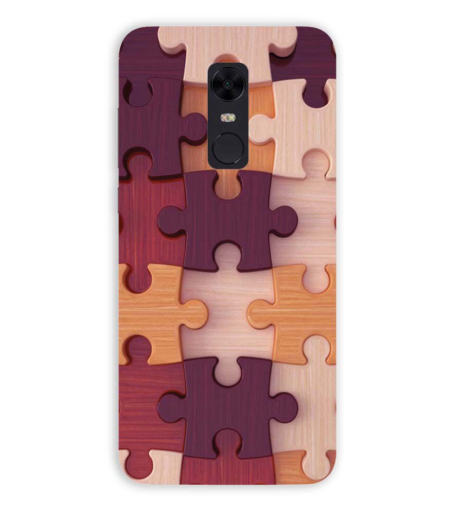 D2046-Wooden Jigsaw Back Cover for Xiaomi Redmi Note 5