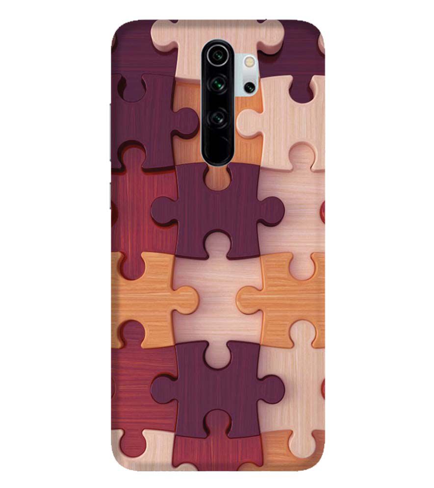 D2046-Wooden Jigsaw Back Cover for Xiaomi Redmi Note 8 Pro