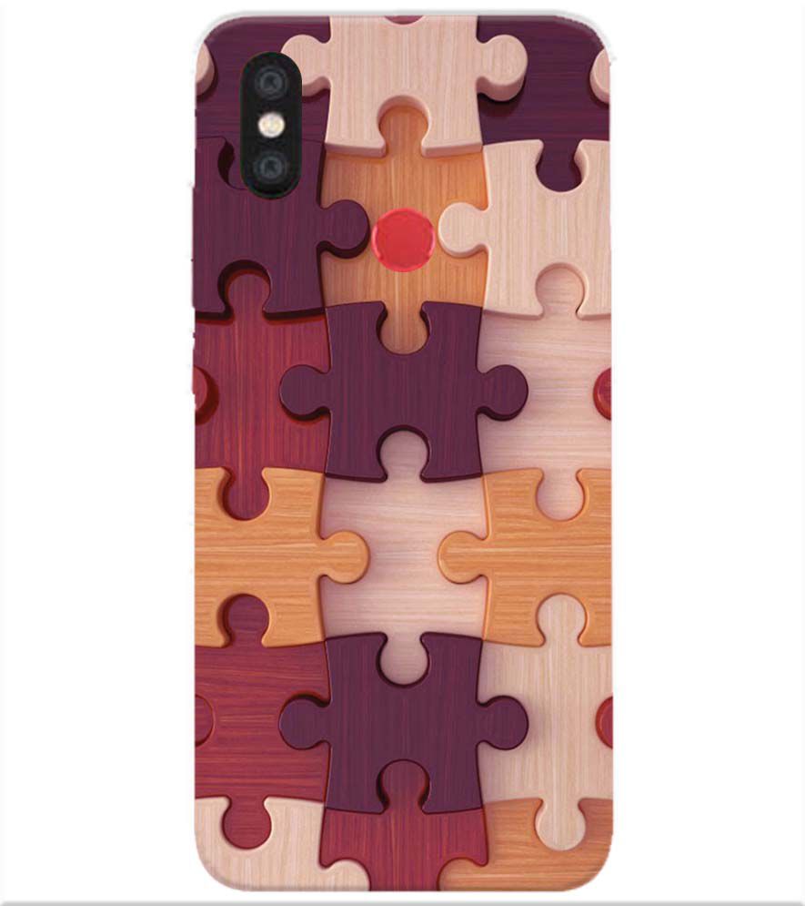 D2046-Wooden Jigsaw Back Cover for Xiaomi Redmi Y2