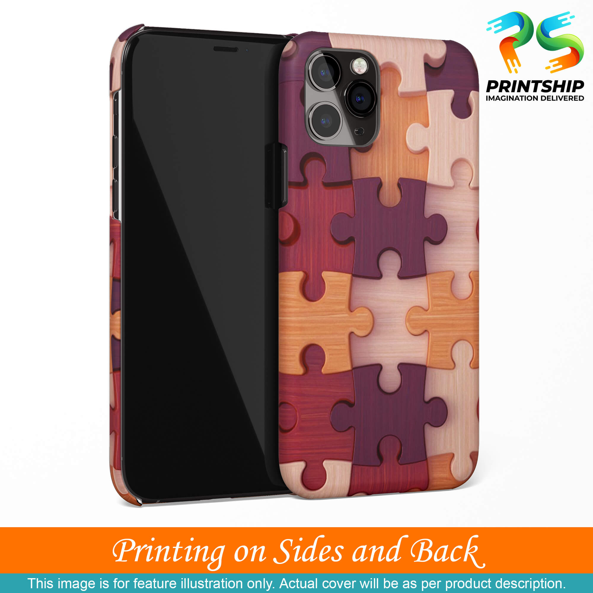 D2046-Wooden Jigsaw Back Cover for Realme 6S-Image3