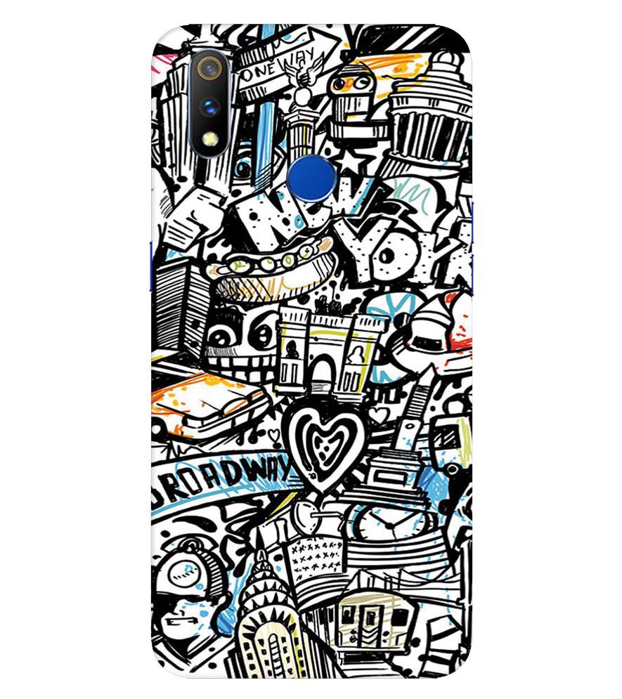 D2074-Cool Graffiti Back Cover for  Realme X Lite