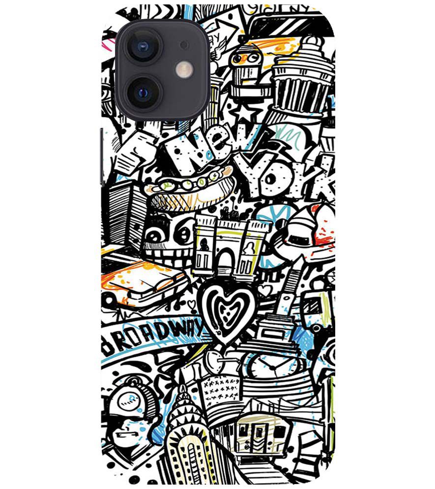 D2074-Cool Graffiti Back Cover for Apple iPhone 12