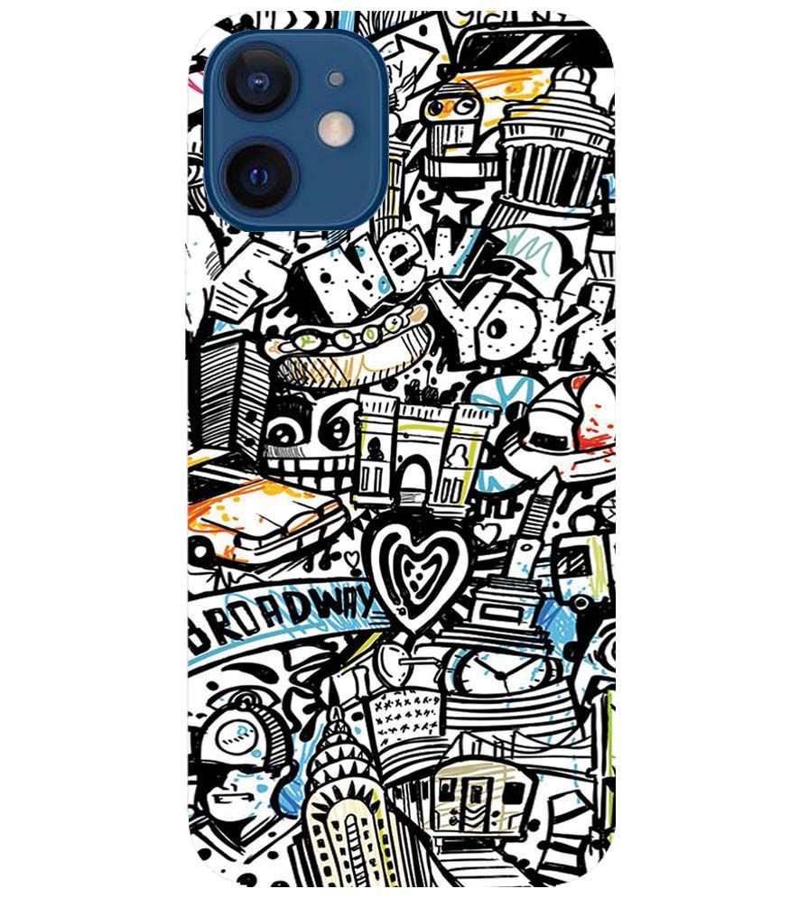 D2074-Cool Graffiti Back Cover for Apple iPhone 12 Mini