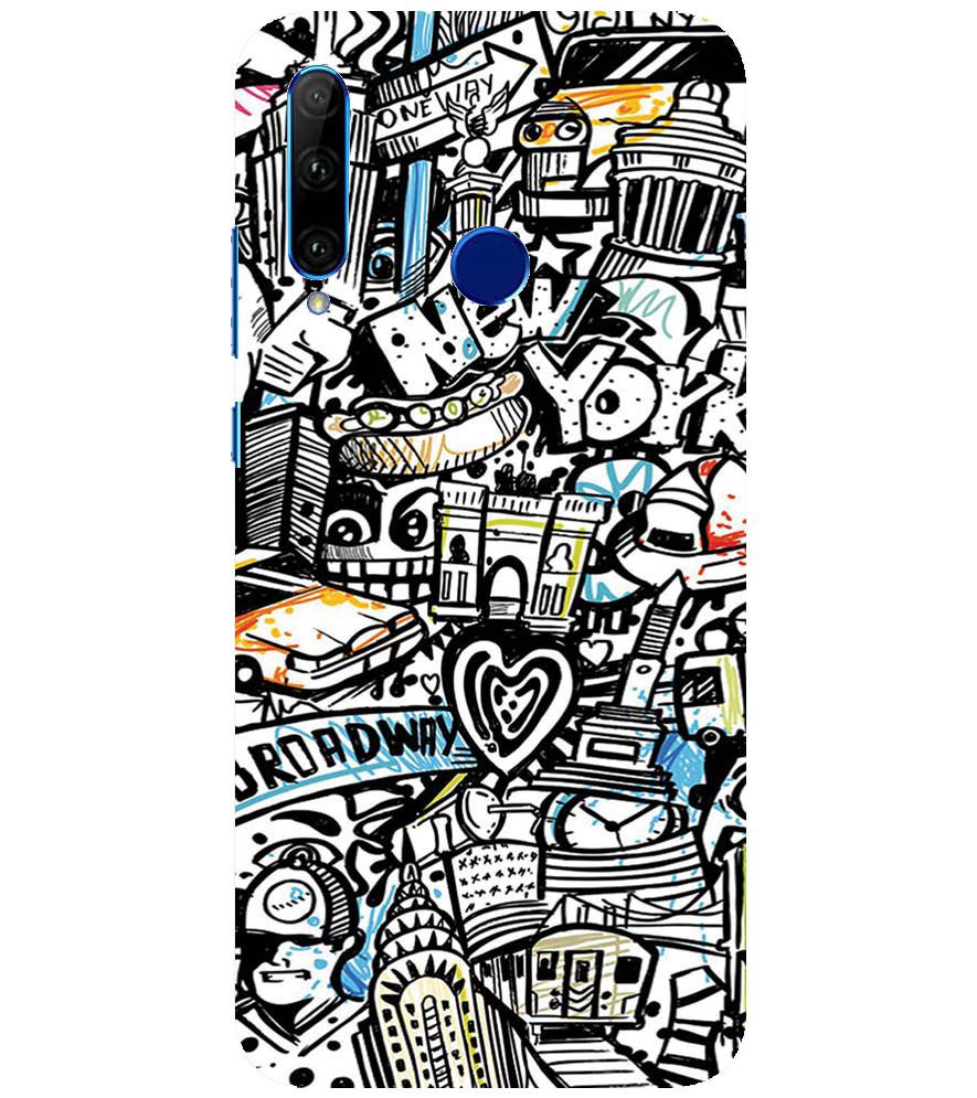 D2074-Cool Graffiti Back Cover for Honor 20i