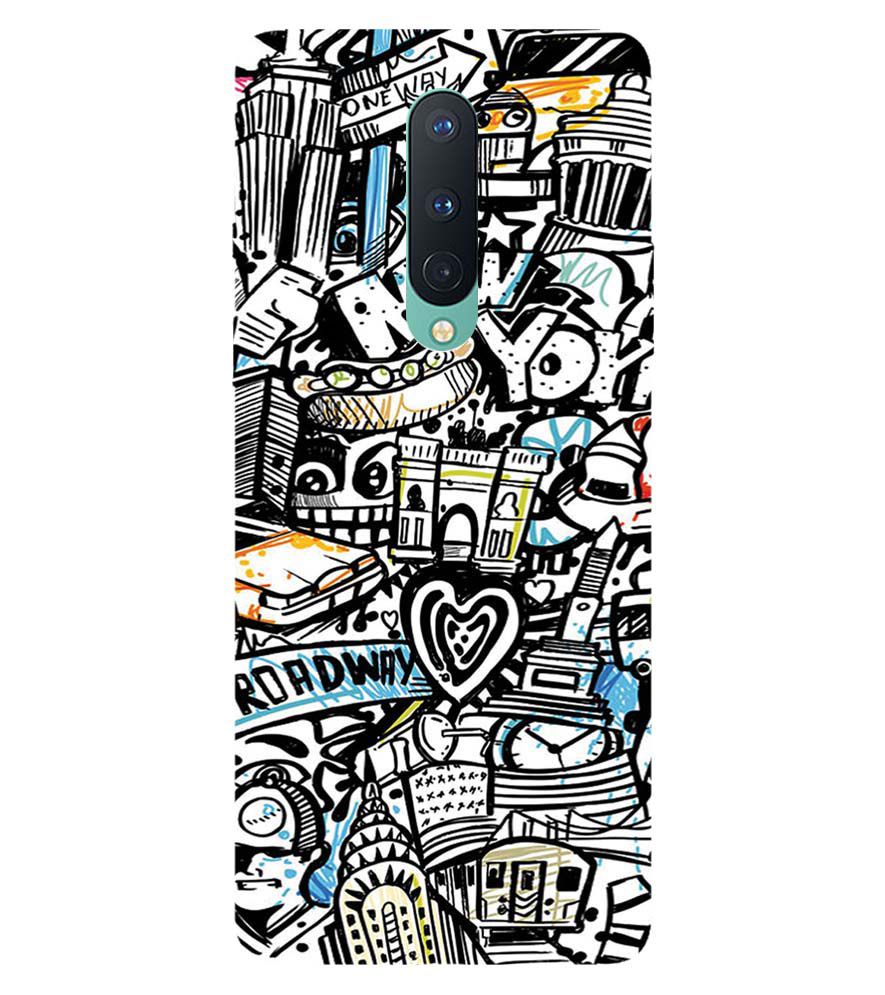 D2074-Cool Graffiti Back Cover for OnePlus 8