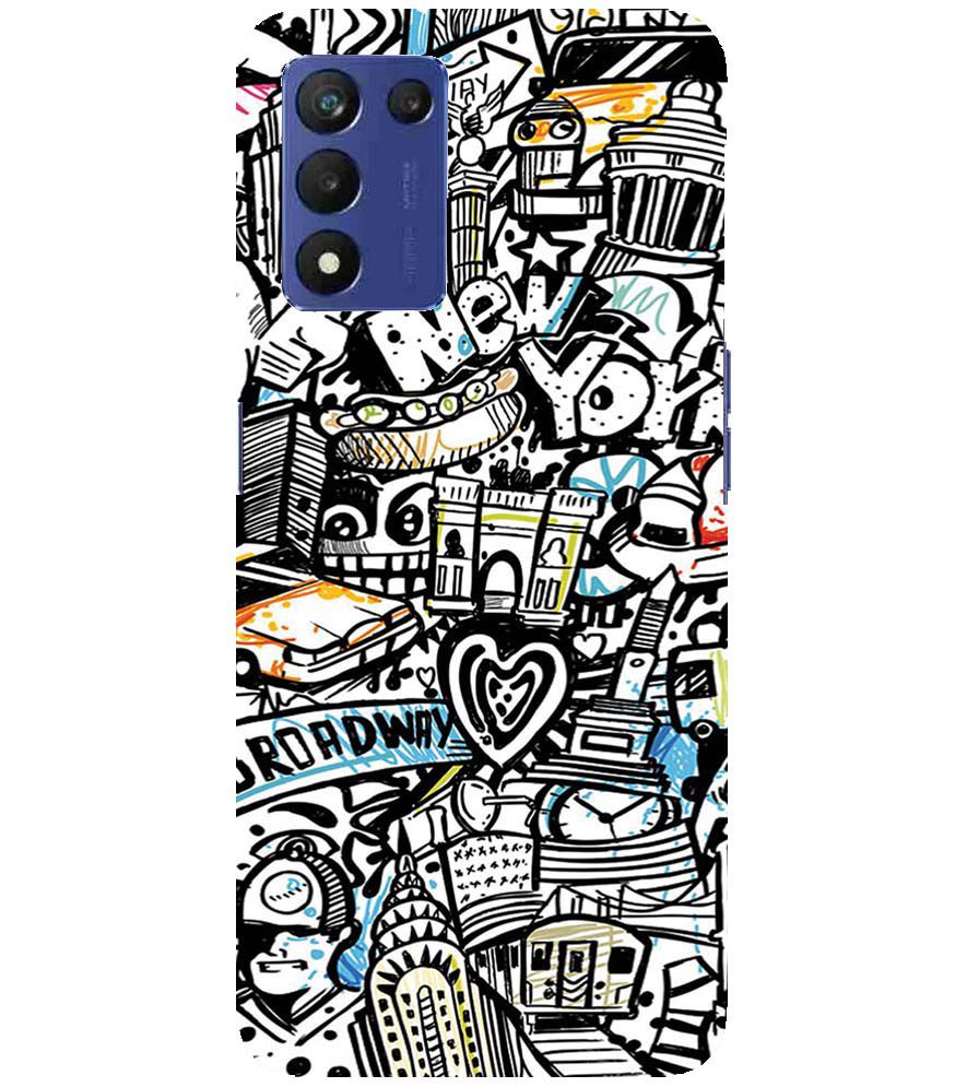 D2074-Cool Graffiti Back Cover for Realme 9 5G Speed