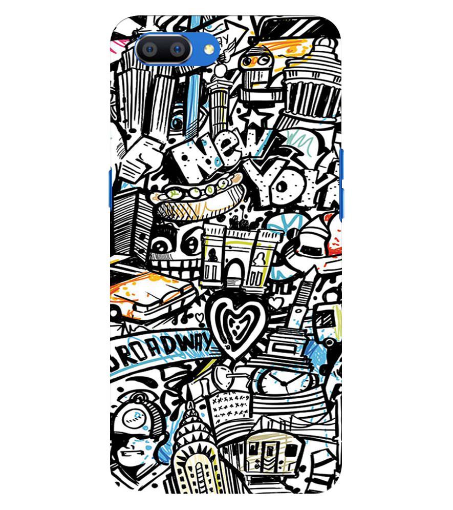 D2074-Cool Graffiti Back Cover for Oppo Realme C1