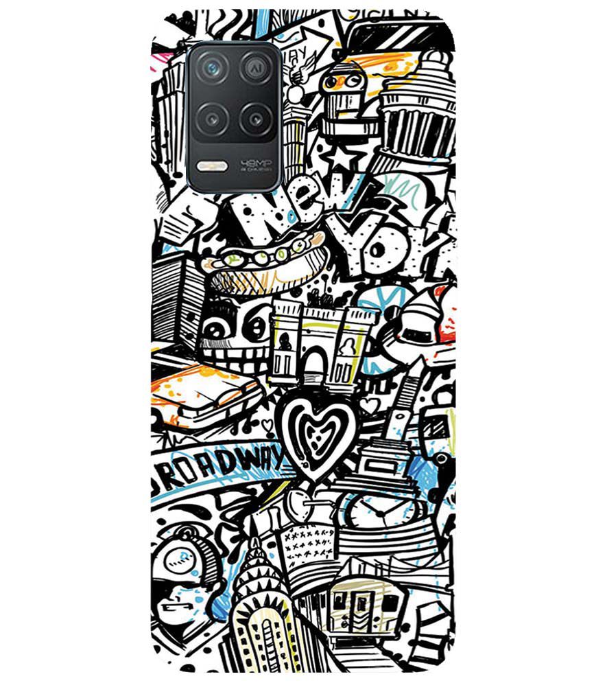 D2074-Cool Graffiti Back Cover for Realme V13 5G