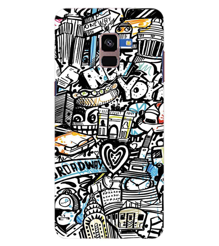 D2074-Cool Graffiti Back Cover for Samsung Galaxy A8 Plus