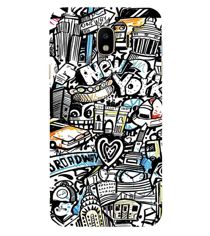 D2074-Cool Graffiti Back Cover for Samsung Galaxy J4 (2018)