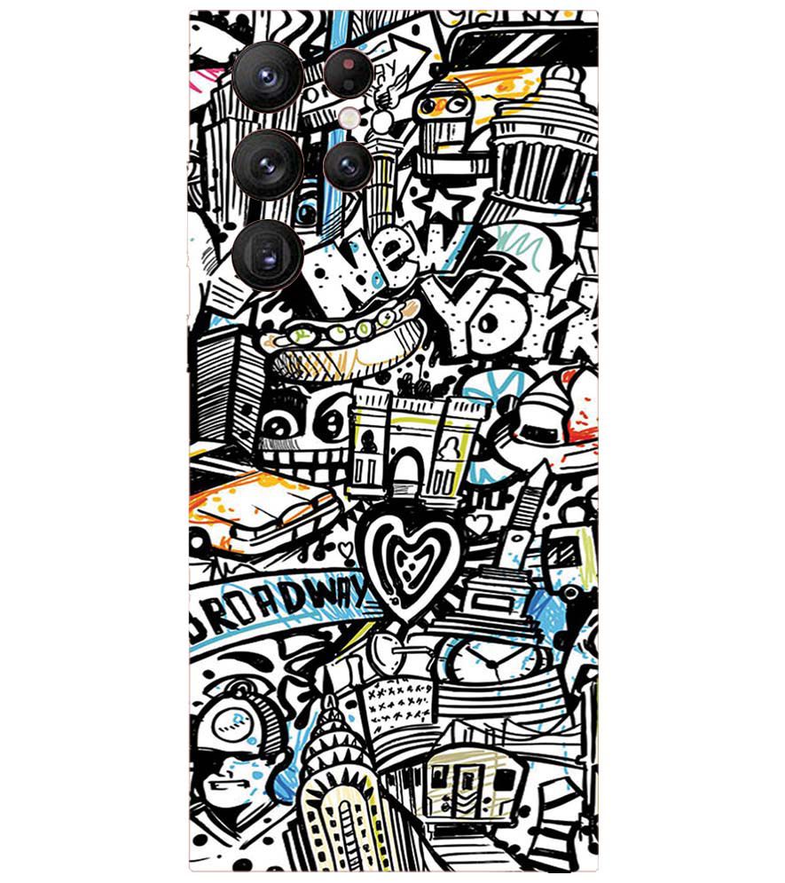 D2074-Cool Graffiti Back Cover for Samsung Galaxy S22 Ultra 5G