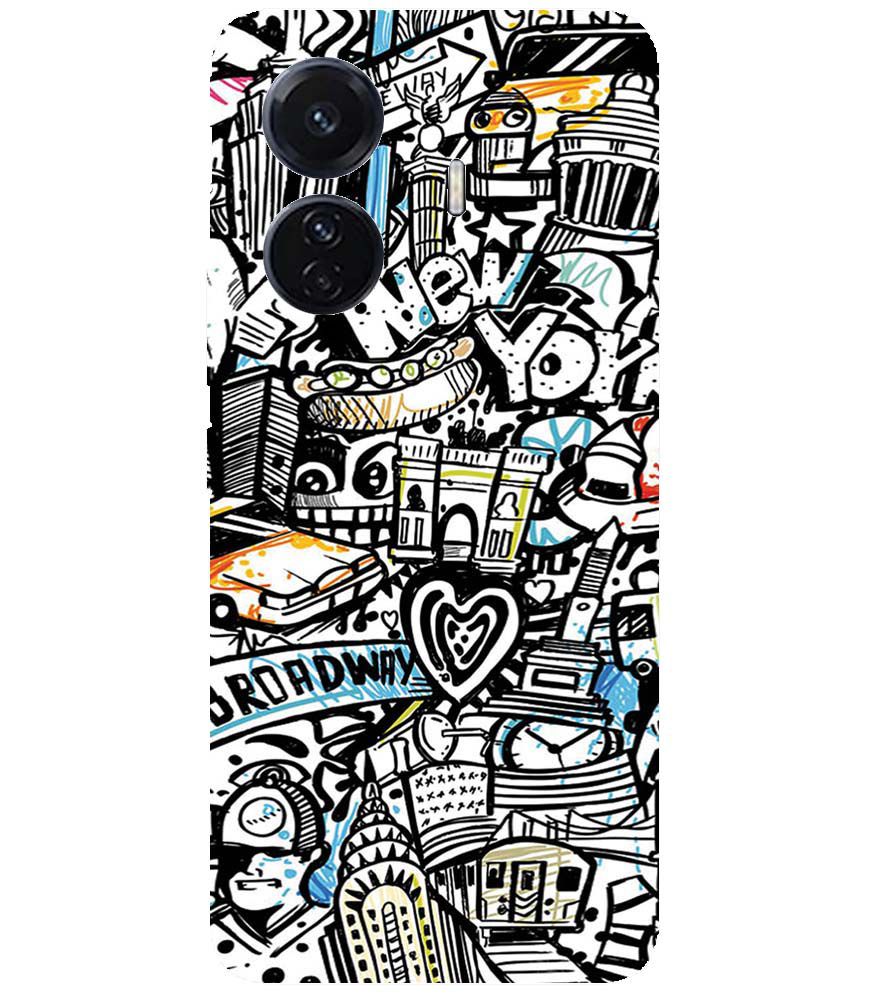 D2074-Cool Graffiti Back Cover for vivo T1 Pro