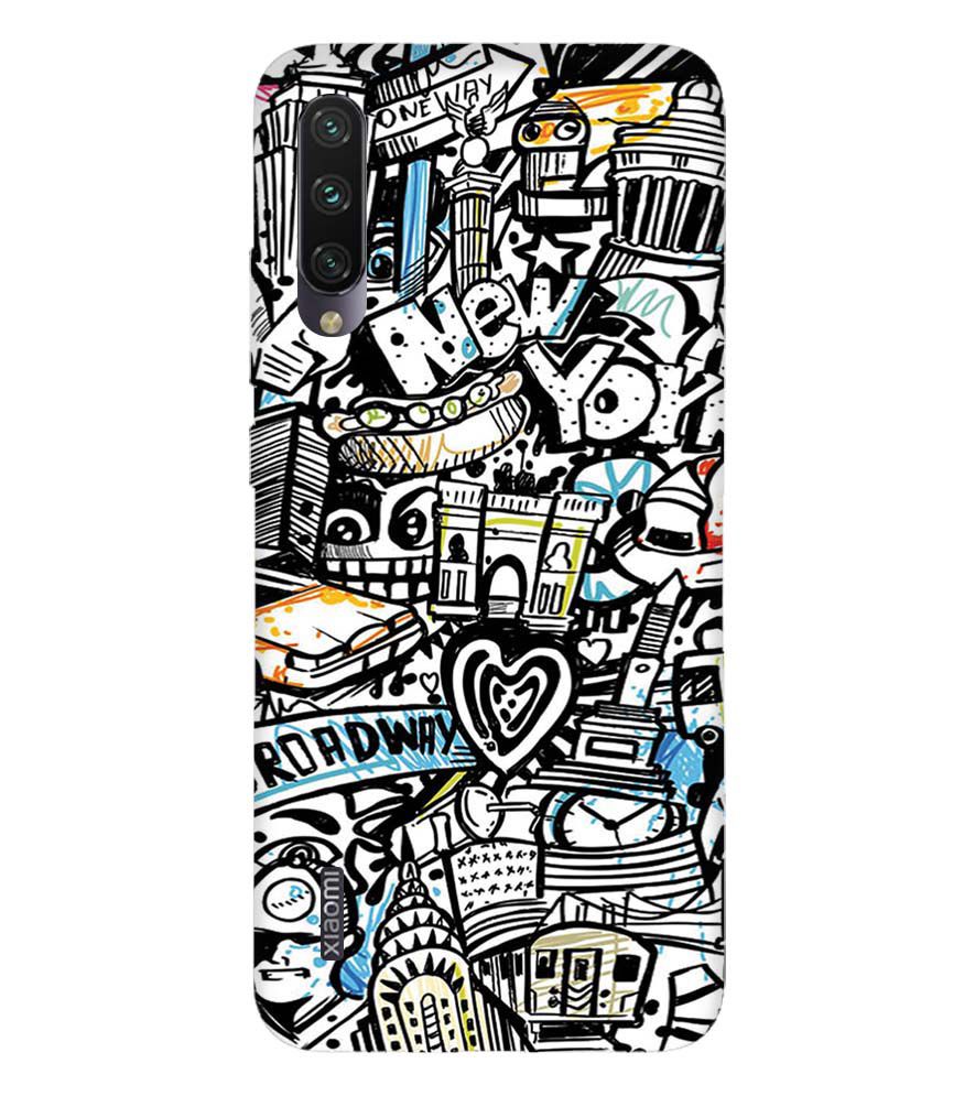 D2074-Cool Graffiti Back Cover for Xiaomi Mi CC9e