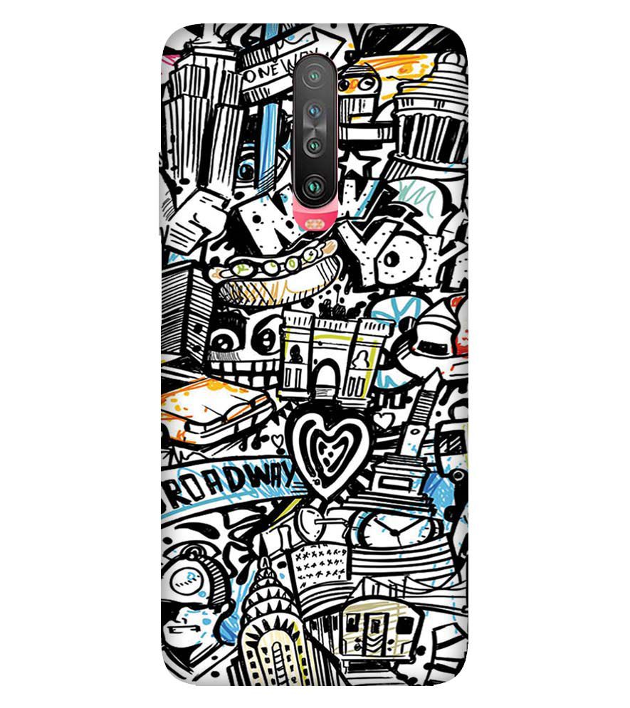 D2074-Cool Graffiti Back Cover for Xiaomi Poco X2