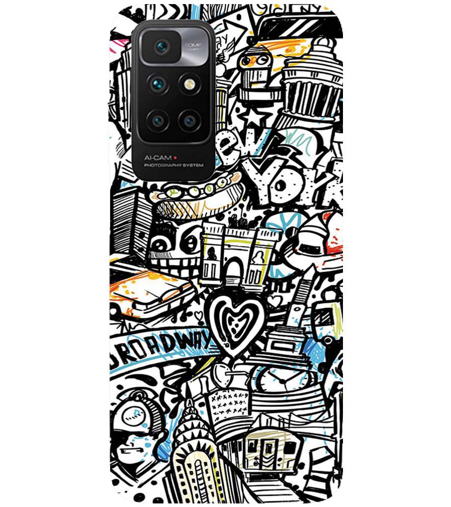 D2074-Cool Graffiti Back Cover for Xiaomi Redmi 10 Prime