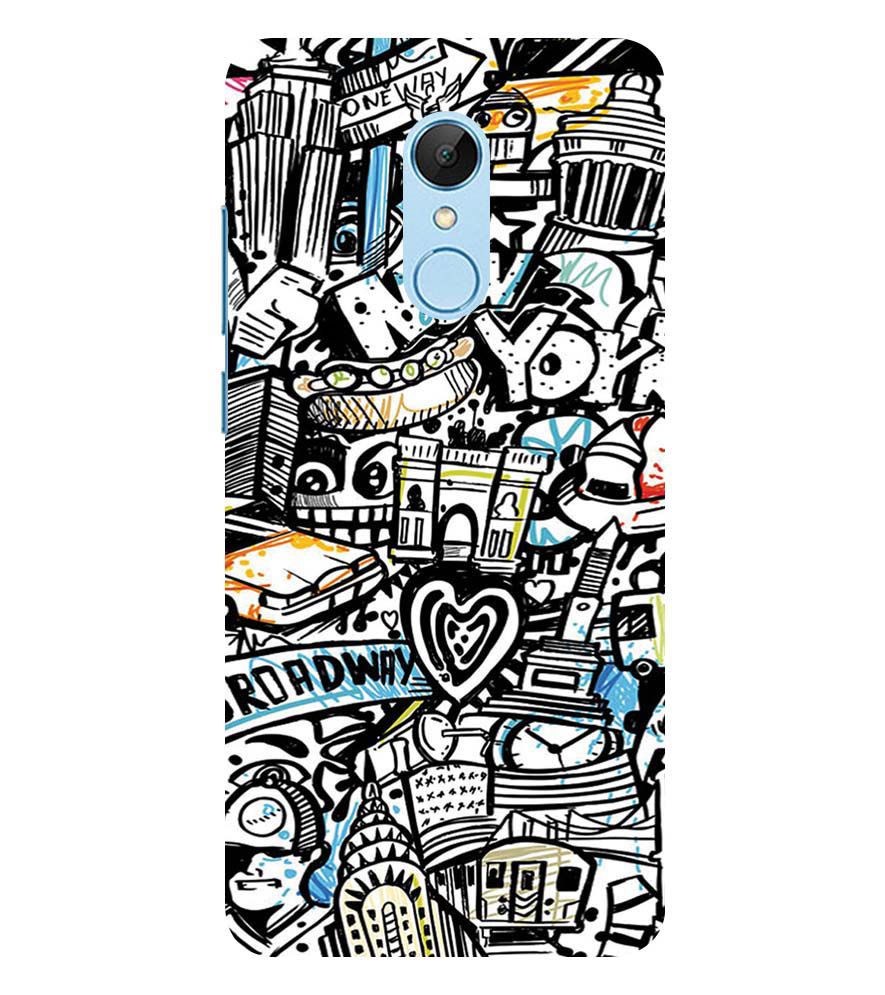 D2074-Cool Graffiti Back Cover for Xiaomi Redmi 5