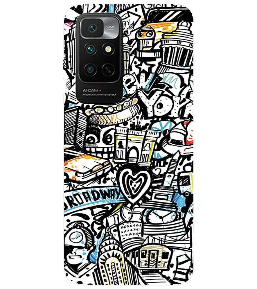 D2074-Cool Graffiti Back Cover for Xiaomi Redmi Note 11 4G