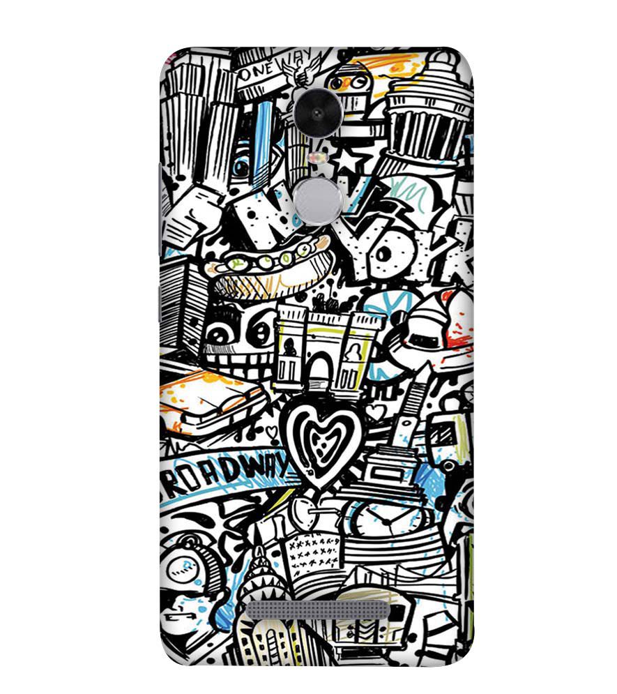 D2074-Cool Graffiti Back Cover for Xiaomi Redmi Note 4