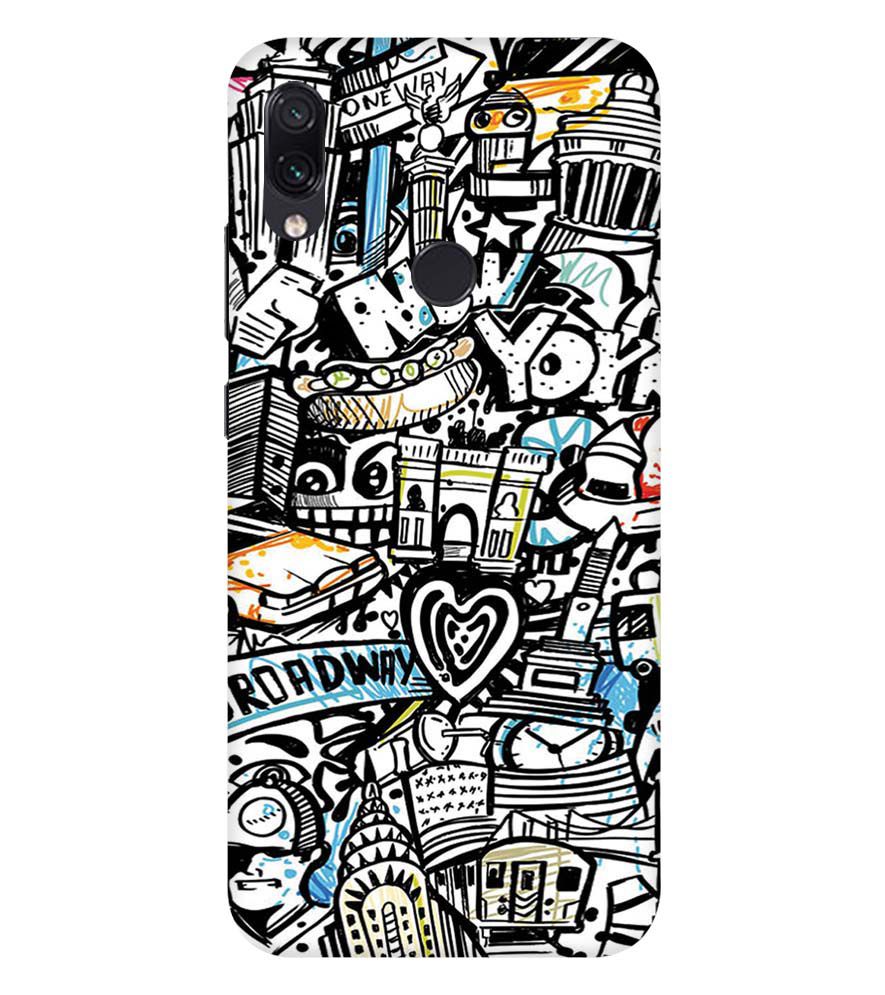 D2074-Cool Graffiti Back Cover for Xiaomi Redmi Note 7S